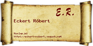 Eckert Róbert névjegykártya